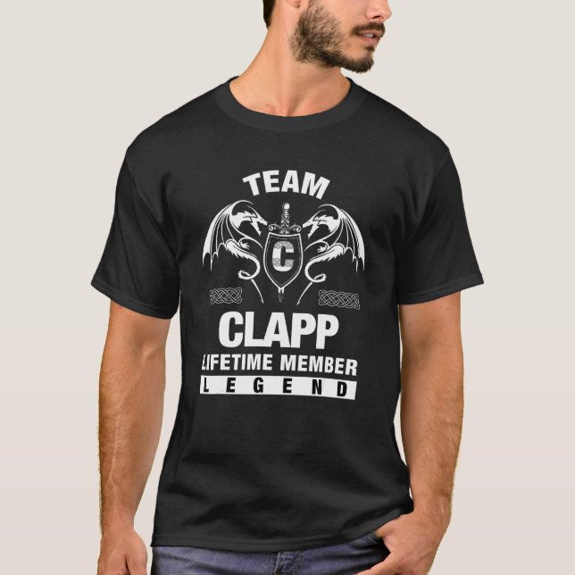 Team Clapp Lifetime Member T-Shirt (Front)
