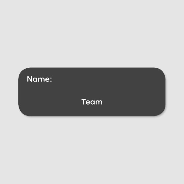 Team Classic Name Magnetic Tag (Front)