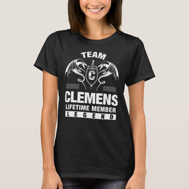 Team Clemens Lifetime Member T-Shirt (Front)