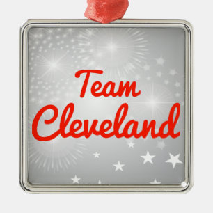 Team Cleveland Metal Tree Decoration