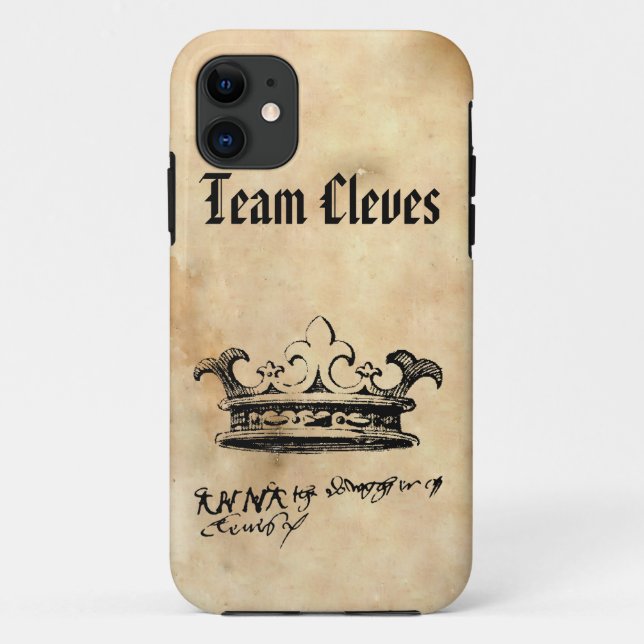Team Cleves - Anne of Cleves' Crown & Signature Case-Mate iPhone Case (Back)