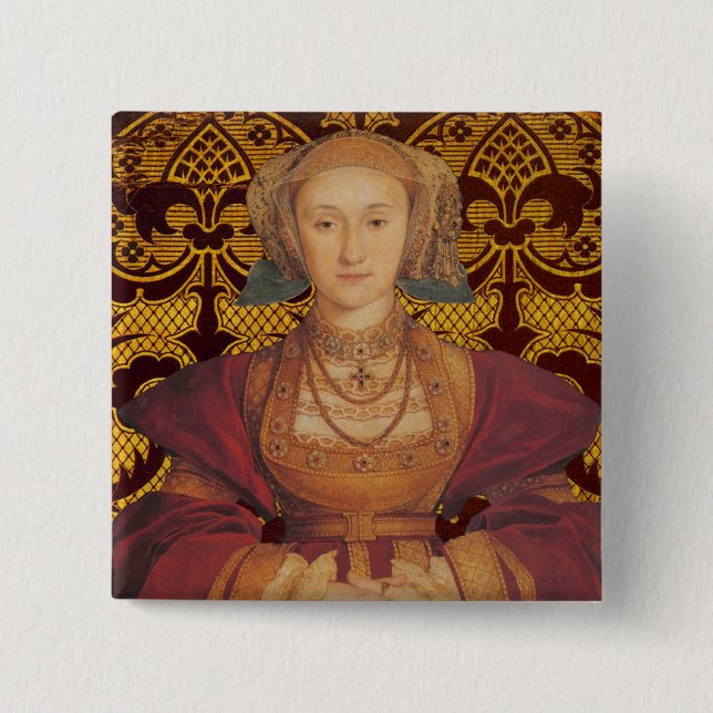 Team Cleves - Portrait of Queen Anne of Cleves 15 Cm Square Badge (Front)