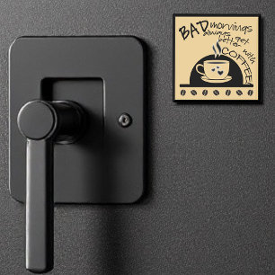 Team Coffee Makes Morning Better Typography Magnet