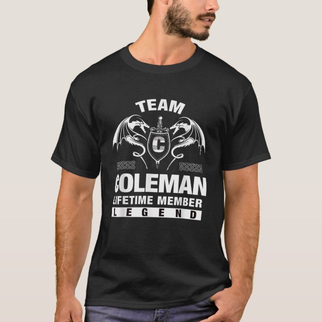 Team COLEMAN Lifetime Member Gifts  T-Shirt (Front)