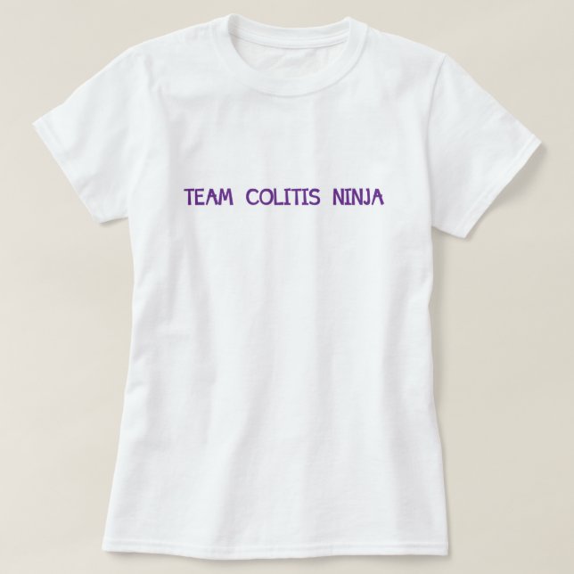 Team Colitis Ninja TAKE STEPS tee (Design Front)