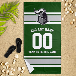 Team Colours and Mascot Personalised Beach Towel