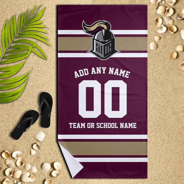 Team Colours and Mascot Personalised Beach Towel (Creator Uploaded)