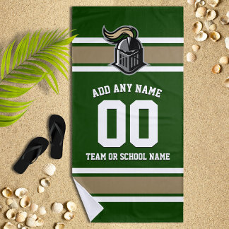 Team Colours and Mascot Personalised Beach Towel