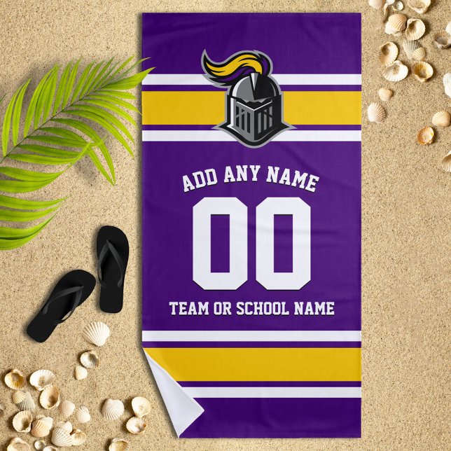 Team Colours and Mascot Personalised Beach Towel (Creator Uploaded)