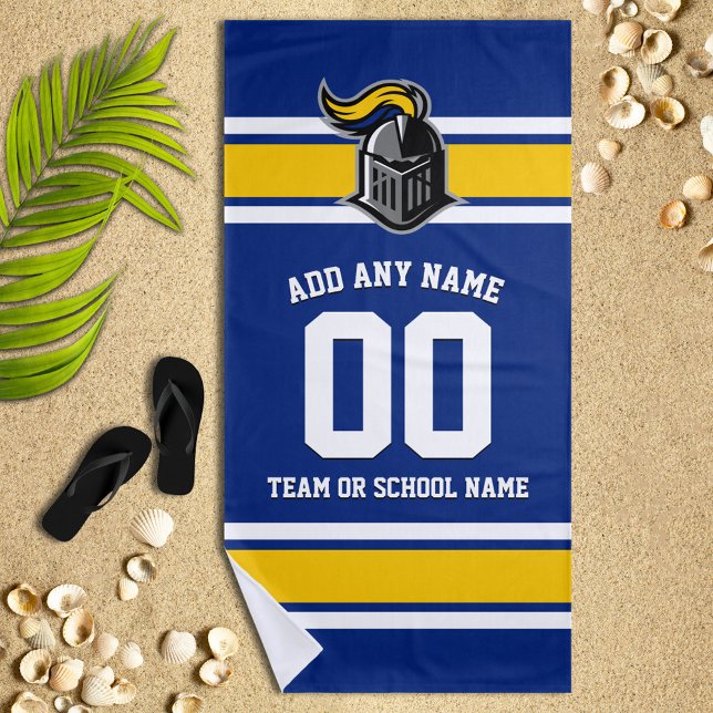 Team Colours and Mascot Personalised Beach Towel (Creator Uploaded)