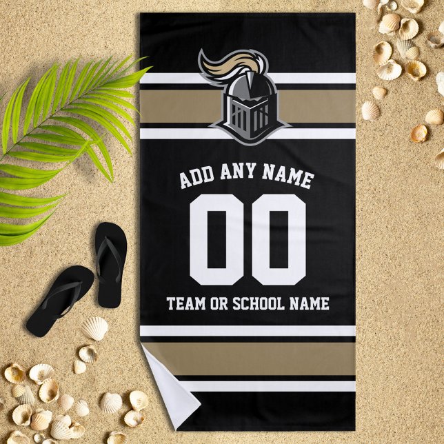Team Colours and Mascot Personalised Beach Towel (Creator Uploaded)
