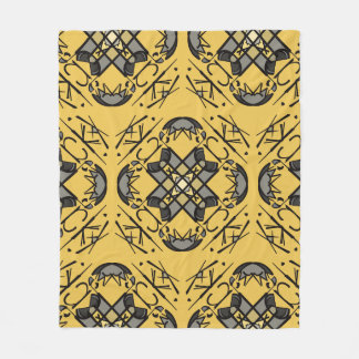 Team colours. Black and Gold Fleece Blanket