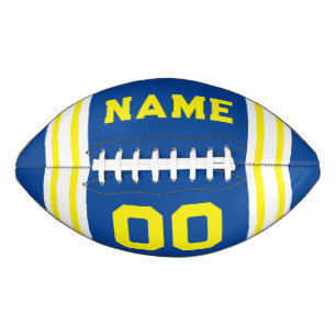 Team Colours Blue and Yellow American Football