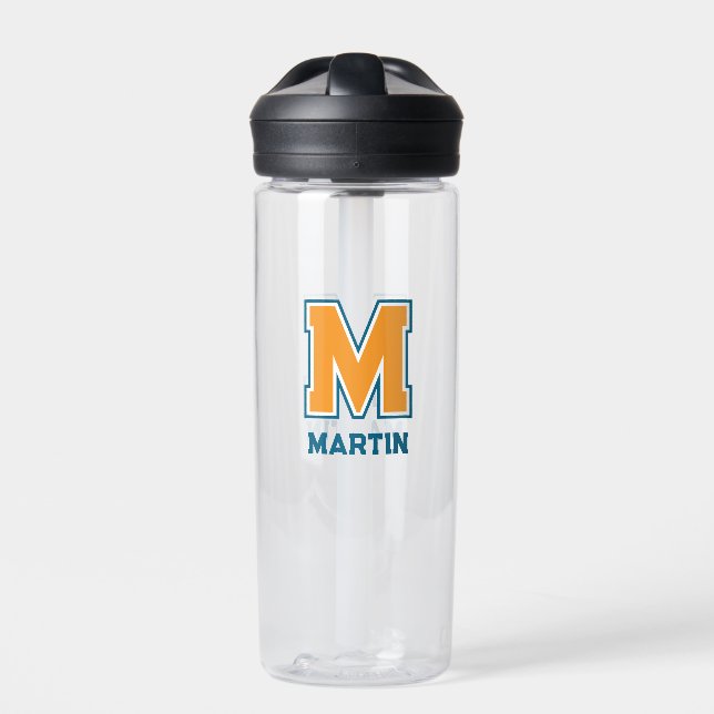 Team Colours Monogram Varsity Water Bottle (Front)