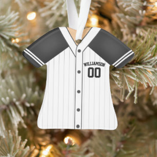 Team Colours Personalised Baseball Jersey Ornament