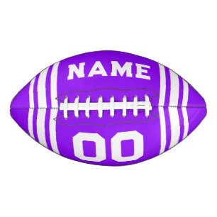 Team Colours Purple and White American Football