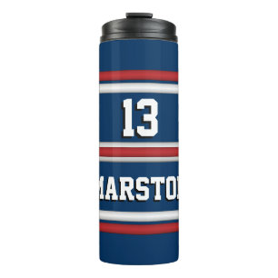Team Colours Red White Blue Thermal Tumbler