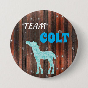 "Team Colt" Pink Gender Reveal 7.5 Cm Round Badge