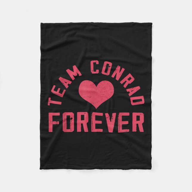 Team Conrad Retro Forever Vintage  Fleece Blanket (Front)