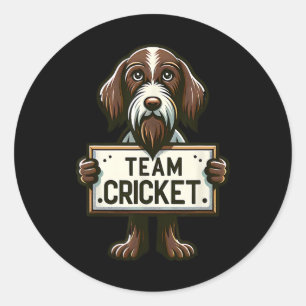 Team Cricket1 Classic Round Sticker