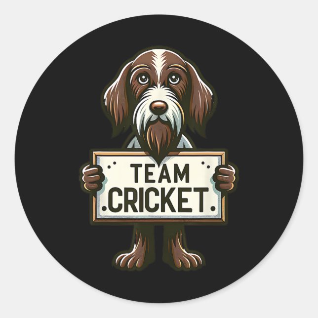 Team Cricket1  Classic Round Sticker (Front)