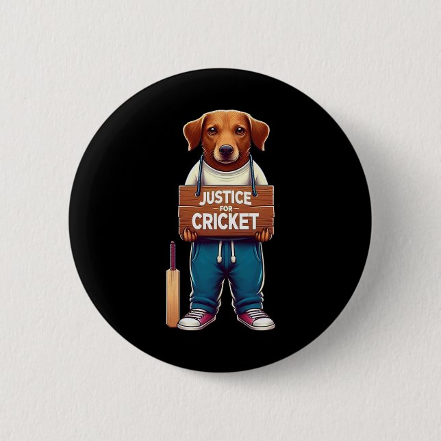 Team Cricket  6 Cm Round Badge (Front)