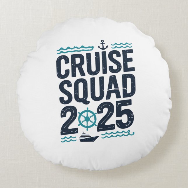 Team Cruise 2025 Round Pillow (Front)