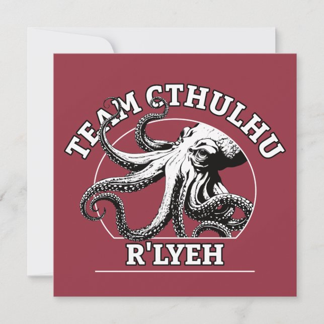 Team Cthulhu R'lyeh Lovecraft Invitation (Front)