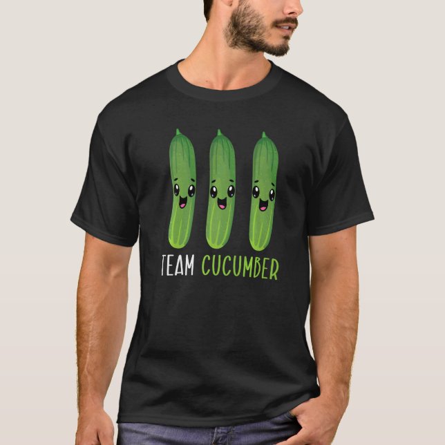Team Cucumber Vegetable Plant Vegetarian Vegan   T-Shirt (Front)