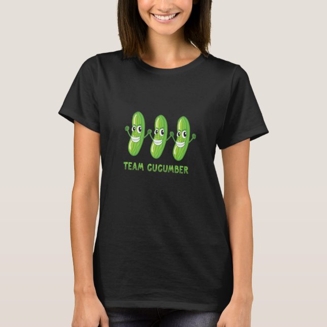 Team Cucumber Vegetarian Vegetable Veggies Vegan T-Shirt (Front)