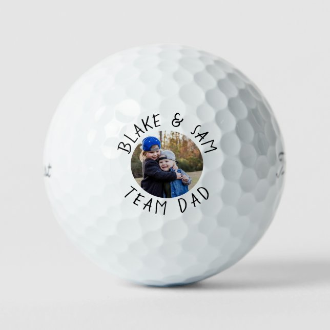 Team Dad Children Photo Titleist Pro V1 Golf Balls (Front)