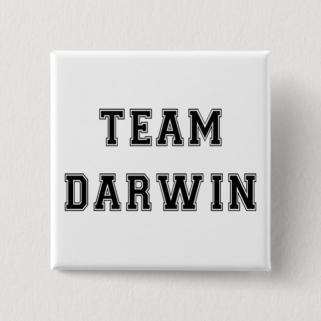 Team Darwin (B&W) 15 Cm Square Badge (Front)