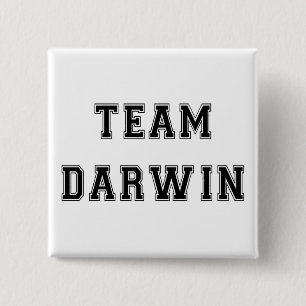 Team Darwin (B&W) 15 Cm Square Badge