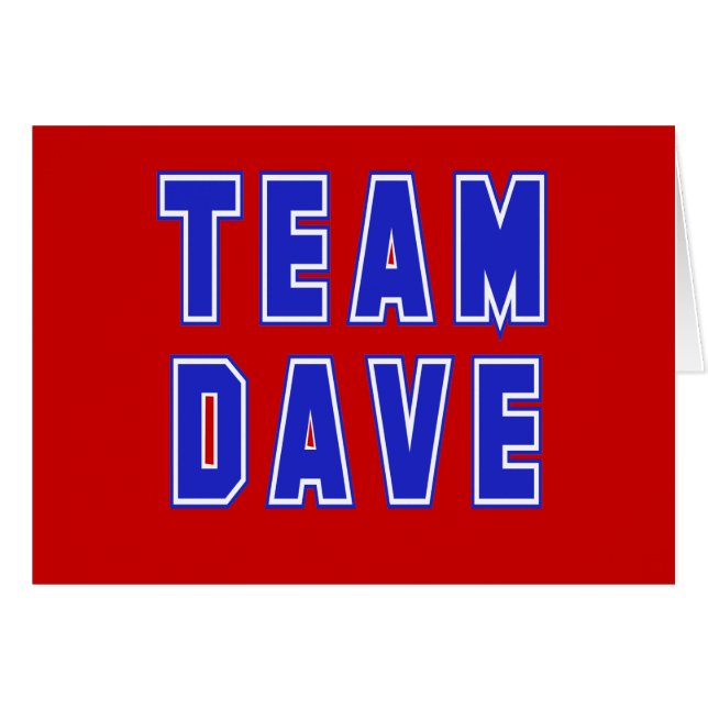 Team Dave T shirts and Products (Front Horizontal)