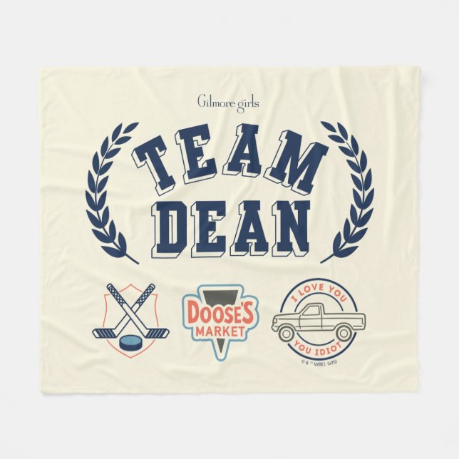 Team Dean Gilmore Girls Design Fleece Blanket (Front (Horizontal))