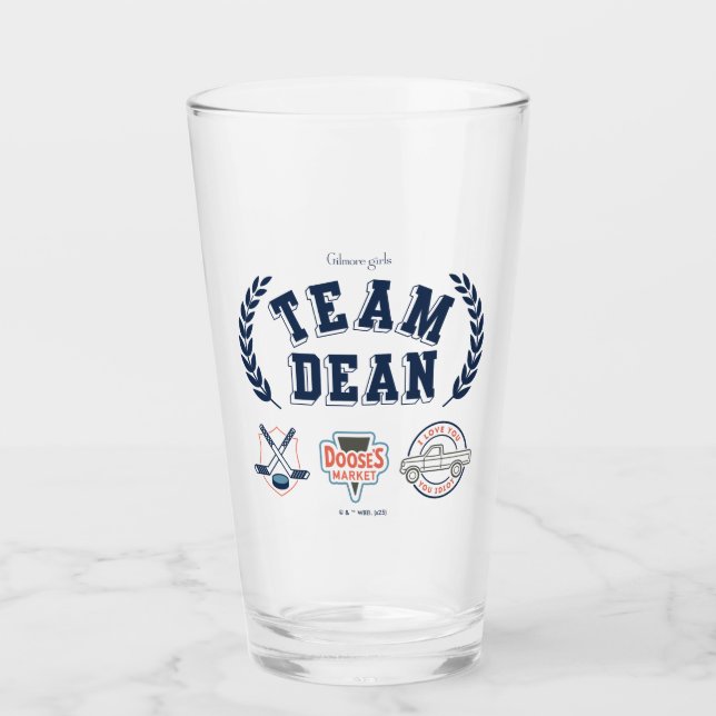Team Dean Gilmore Girls Design Glass (Front)