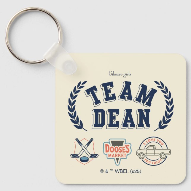 Team Dean Gilmore Girls Design Key Ring (Front)