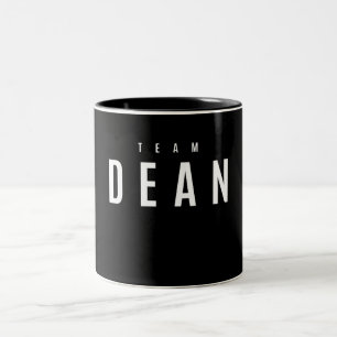 Team Dean Personalised Name Two-Tone Coffee Mug