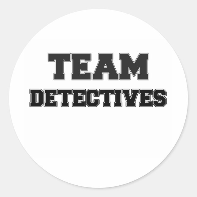 Team Detectives Classic Round Sticker (Front)