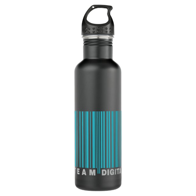 Team digital barcode for nerds 710 ml water bottle (Front)