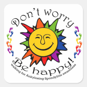 Team Don't Worry, Be Happy Square Sticker