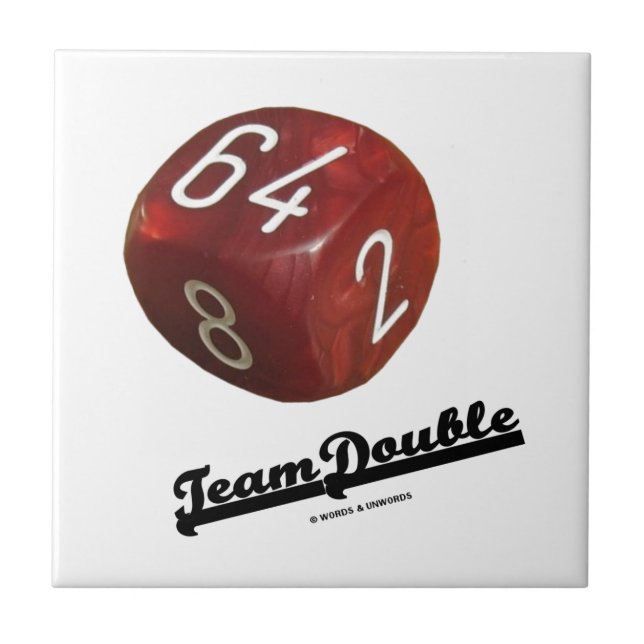 Team Double (Backgammon Doubling Cube) Tile (Front)