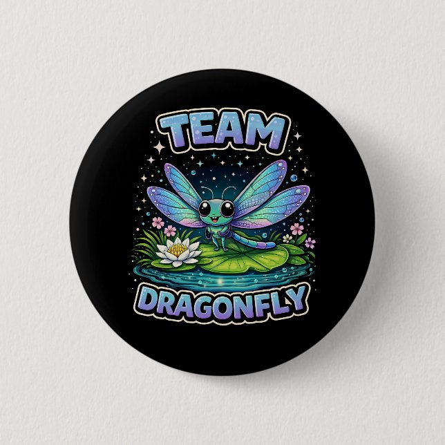 Team Dragonfly 6 Cm Round Badge (Front)