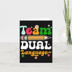 Team dual language teachers back to school squad card