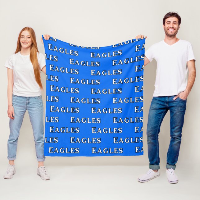 Team Eagles Blue Fleece Blanket (In Situ)
