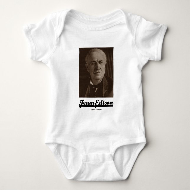 Team Edison (Thomas Alva Edison) Baby Bodysuit (Front)