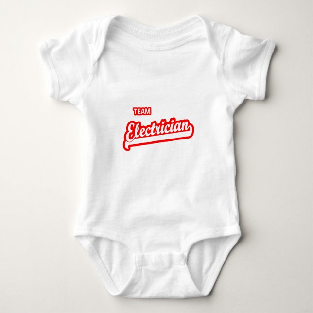 Team Electrician Baby Bodysuit (Front)