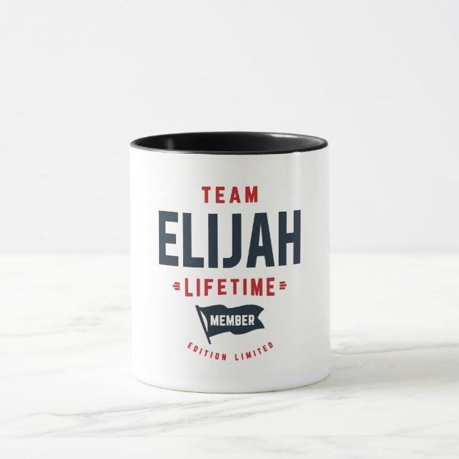 Team Elijah Lifetime Member Funny Name Elijah Mug (Center)