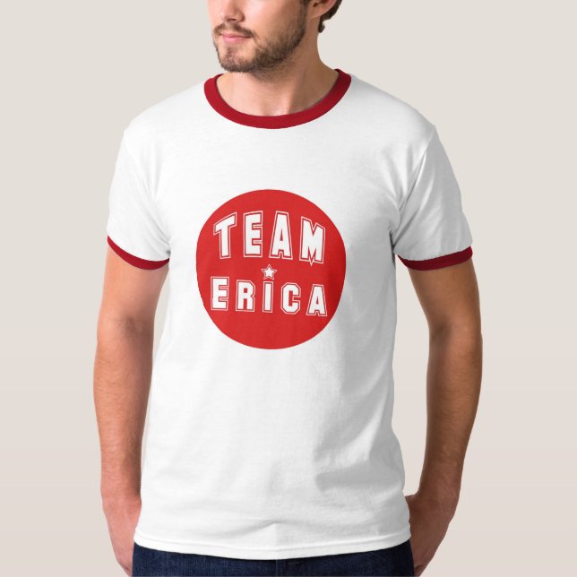 Team Erica Red T-Shirt (Front)