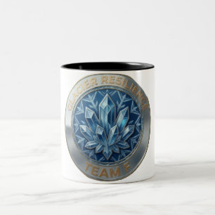 Team F – Glacier Resilience Emblem   Ice Strength  Two-Tone Coffee Mug